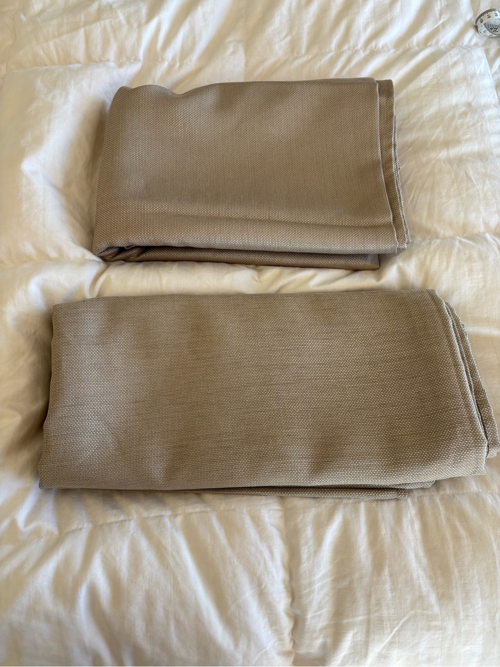 Set of 2 60”x104” beige table cloth rectangle. Target.